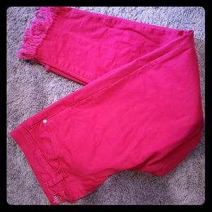 Soho hot pink fringe jeans